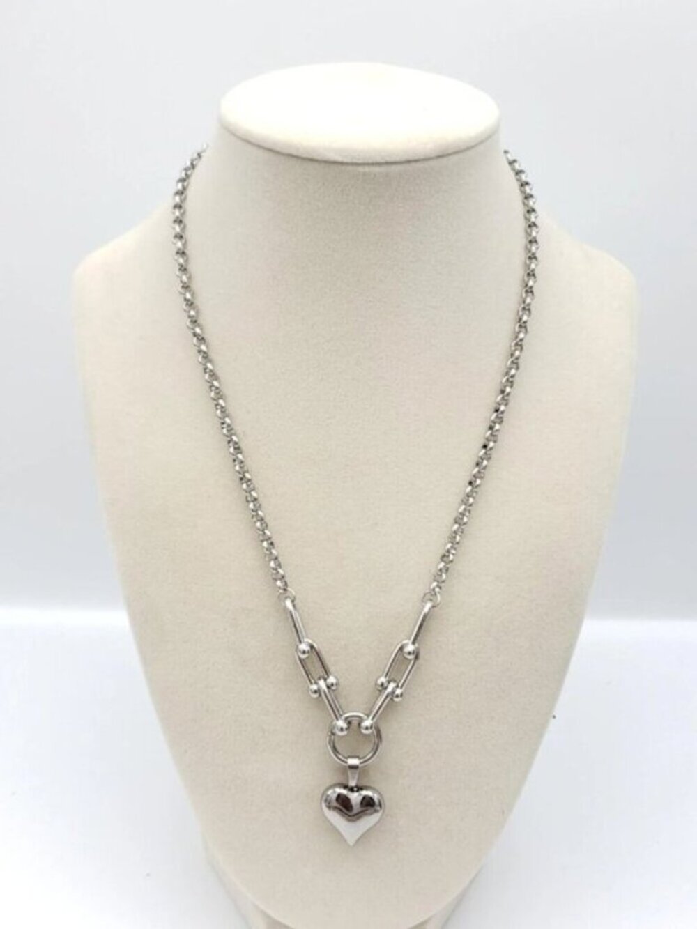 Authentic Louis Vuitton Vintage Silver Padlock Necklace✦Unbranded Silver Plated - Picture 11 of 14